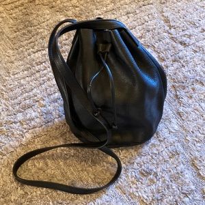 NWOT BAGGU black leather bucket purse